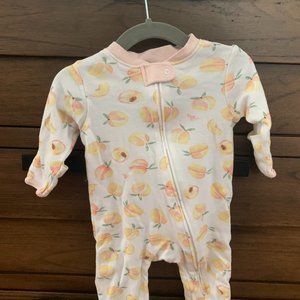 0-3M Burts Bees Zip Up One Piece